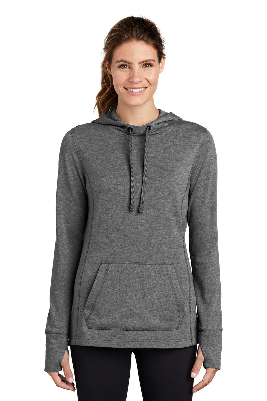 Women's Tri-Blend Wicking Fleece Hooded Pullover - Clay Soccer
