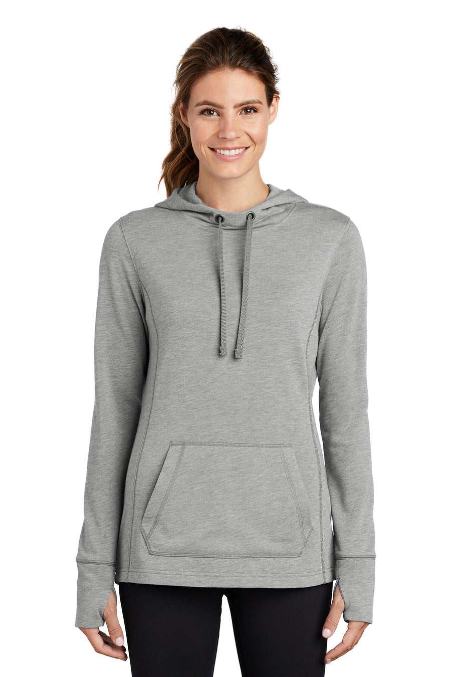 Women's Tri-Blend Wicking Fleece Hooded Pullover - Clay Soccer