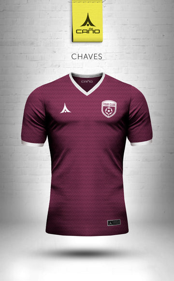 Chaves in maroon/white