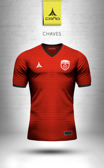 Chaves in red/black/white