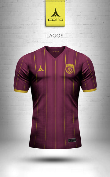 Lagos in maroon/gold