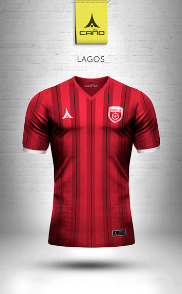 Lagos in red/black/white