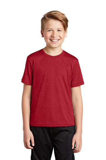 Youth 100% Polyester Moisture Wicking Heather T-Shirts (Short Sleeve)